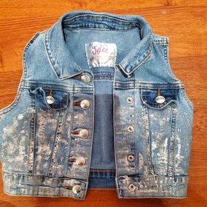 Justice distressed Jean vest